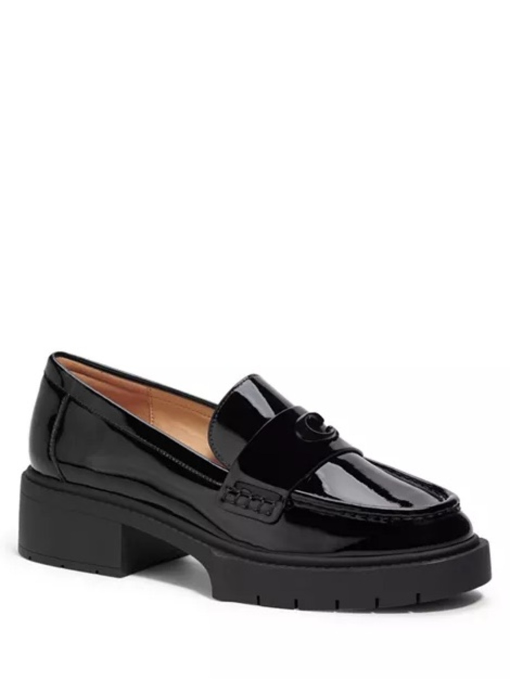 - Coach Women's Leah Patent Slip On Loafer Flats BT